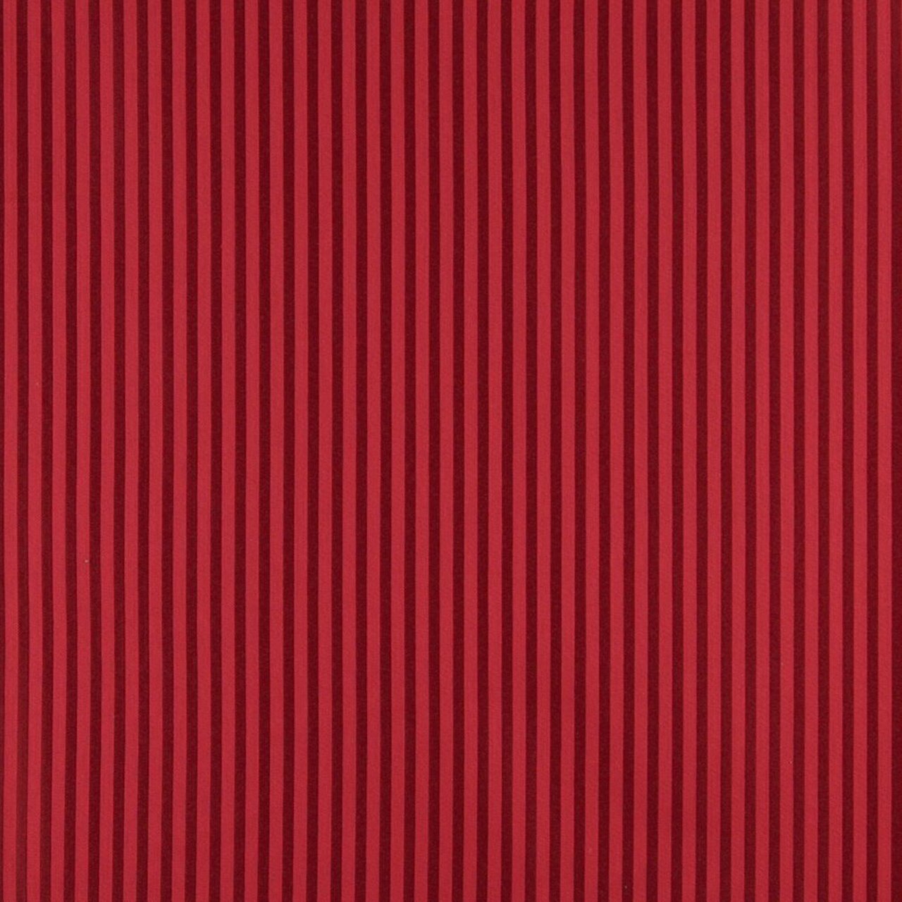 Ruby Stripe - Red & Burgundy Stripe Upholstery Fabric 54 Inches"